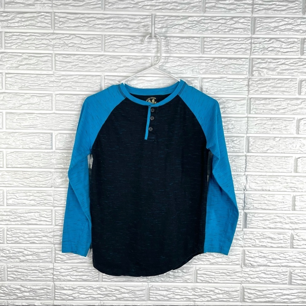 Buzz Cuts Boys Blue Raglan T-Shirt